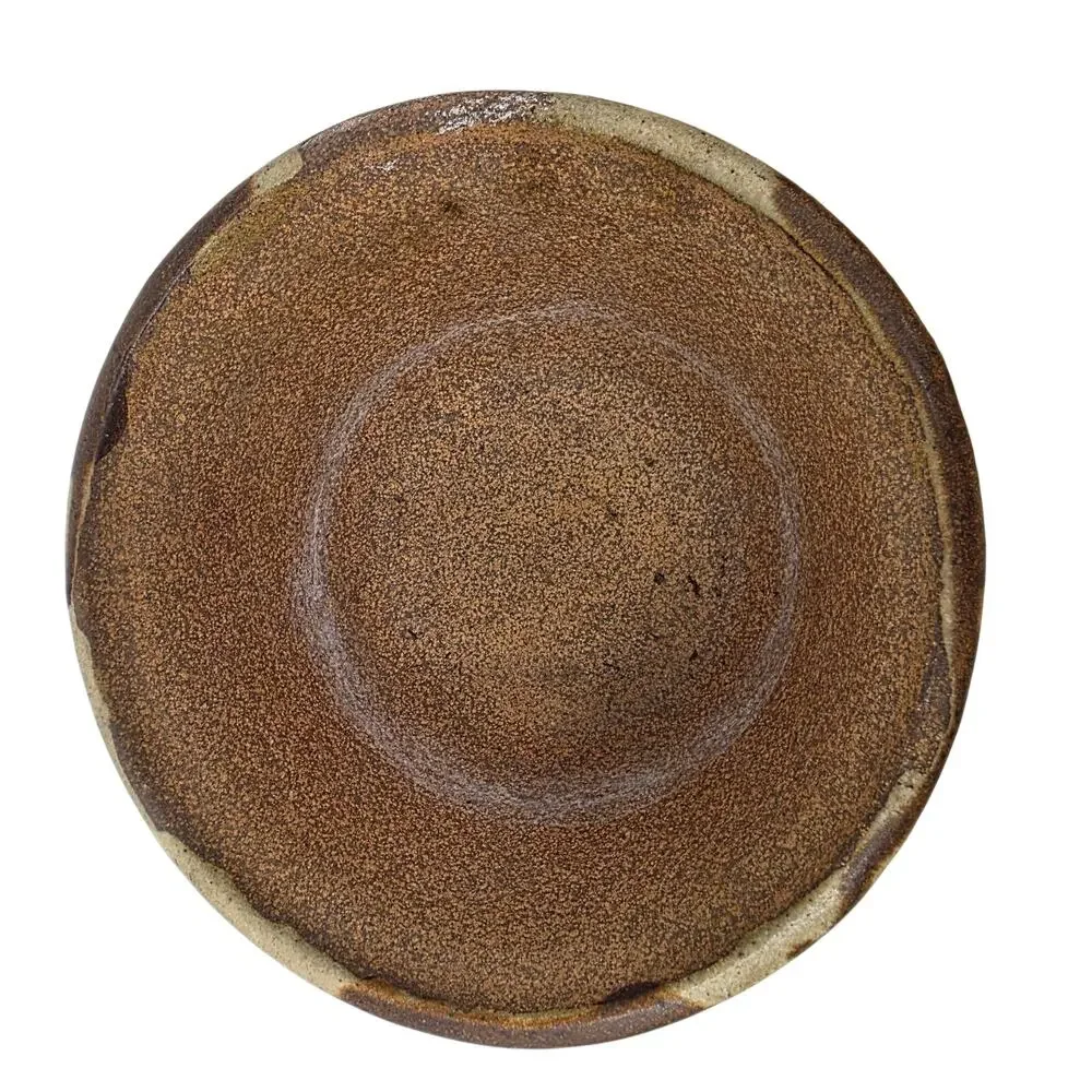 Vintage USA Pottery Planter No. 160 Brown Cream Abstract Cachepot